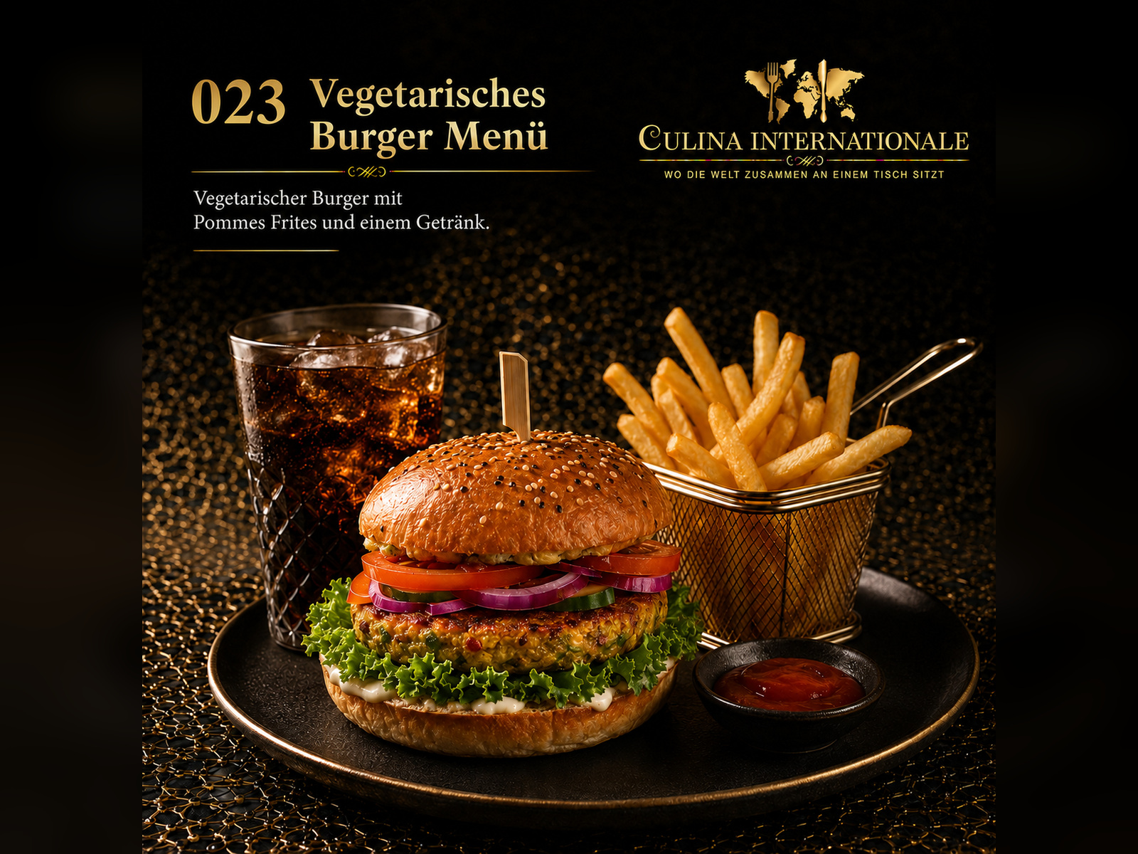Vegetarisches Burger Menü