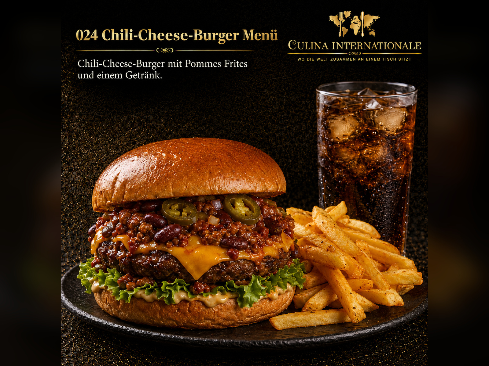 Chili-Cheese-Burger Menü